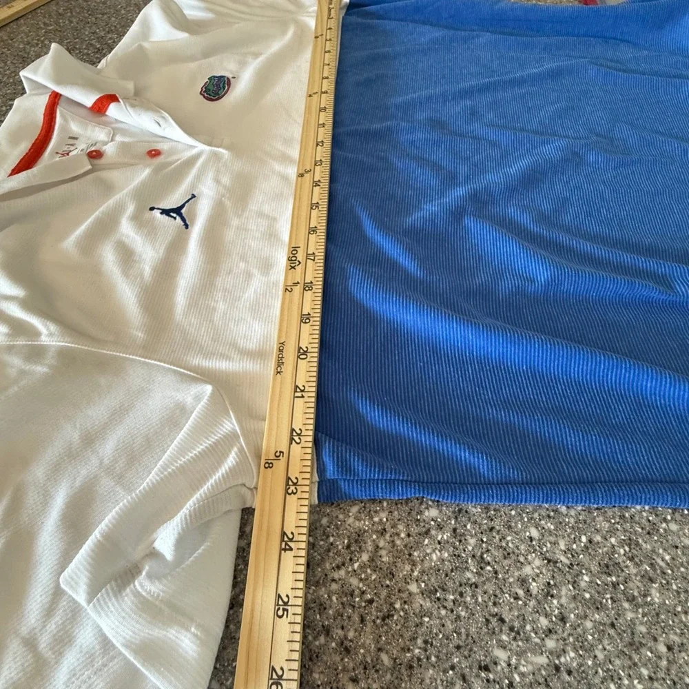Jordan Florida Gators On-Field Polo Shirt Mens XL White Blue Colorblock Jumpman